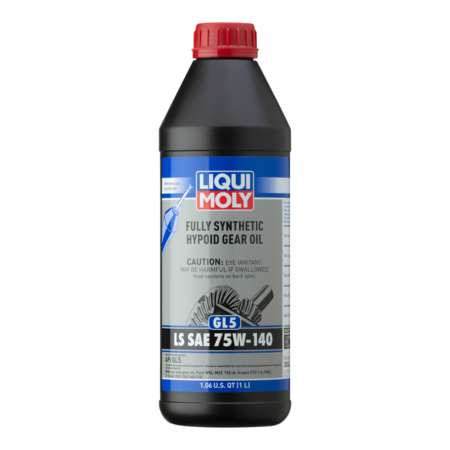 LIQUI MOLY Fully Synthetic Hypoid Gear Oil GL5LS SAE 75W-140, 1 Liter, 20042 20042